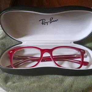 Ray Ban Glasses Frames Red and Grey